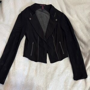 Material Girl Black Mesh Blazer